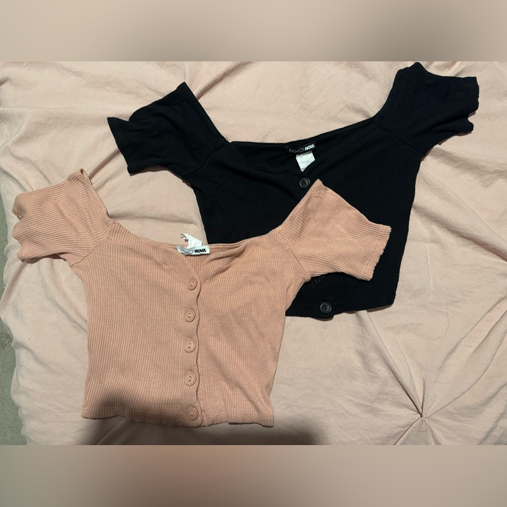 Fashion nova crop tops size medium